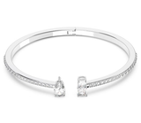  Vòng tay Swarovski Attract trắng size S - Swarovski Attract cuff Mixed cuts, White, Rhodium plated size S 