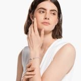  Vòng tay Swarovski Attract trắng size S - Swarovski Attract cuff Mixed cuts, White, Rhodium plated size S 