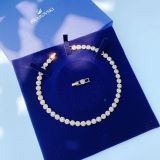  Dây chuyền Swarovski Angelic màu vàng hồng - Swarovski Angelic necklace Round cut, White, Rose gold-tone plated 