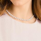  Dây chuyền Swarovski Angelic màu vàng hồng - Swarovski Angelic necklace Round cut, White, Rose gold-tone plated 