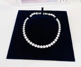  Vòng cổ Swarovski full pha lê trắng - Swarovski Angelic necklace Round cut, White, Rhodium plated 