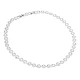  Vòng cổ Swarovski full pha lê trắng - Swarovski Angelic necklace Round cut, White, Rhodium plated 