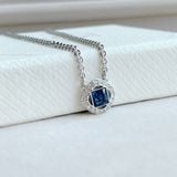  Dây chuyền Swarovski Angelic đá vuông - Swarovski Angelic necklace Square cut, Blue, Rhodium plated 