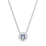  Dây chuyền Swarovski Angelic đá vuông - Swarovski Angelic necklace Square cut, Blue, Rhodium plated 