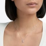  Dây chuyền Swarovski Attract Trilogy trắng - Swarovski Attract Trilogy pendant Round cut, White, Rhodium plated 