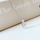  Dây chuyền Swarovski Attract Trilogy trắng - Swarovski Attract Trilogy pendant Round cut, White, Rhodium plated 