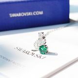  Dây chuyền Swarovski Attract Trilogy màu trắng mix xanh - Attract Trilogy pendant Green, Rhodium plated 