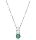  Dây chuyền Swarovski Attract Trilogy màu trắng mix xanh - Attract Trilogy pendant Green, Rhodium plated 
