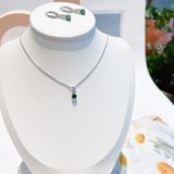  Dây chuyền Swarovski Attract Trilogy màu trắng mix xanh - Attract Trilogy pendant Green, Rhodium plated 