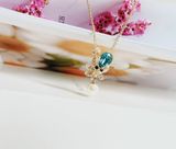  Dây chuyền Swarovski bạch tuộc ôm ngọc - Swarovski Ocean Octopus Crystal Necklace 