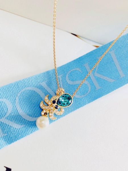  Dây chuyền Swarovski bạch tuộc ôm ngọc - Swarovski Ocean Octopus Crystal Necklace 