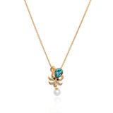 Dây chuyền Swarovski bạch tuộc ôm ngọc - Swarovski Ocean Octopus Crystal Necklace 