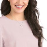  Dây chuyền Swarovski Bella trắng full box - Swarovski Bella V pendant Round cut, White, Rhodium plated 