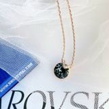  Dây chuyền Swarovski Bella V màu ghi - Swarovski Bella V pendant Round cut, Gray, Rose gold-tone plated 