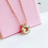  Dây chuyền Swarovski Bella V màu hồng, màu vàng (mẫu mới) - Bella V pendant Round cut, Pink, Gold tone 