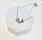  Dây Chuyền Swarovski Lilia Necklace Butterfly, White, Rhodium Plated 