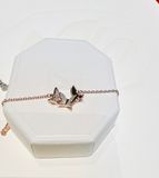  Lilia necklace Butterfly, White, Rose gold-tone plated 