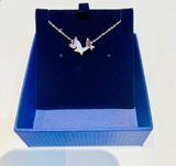  Lilia necklace Butterfly, White, Rose gold-tone plated 