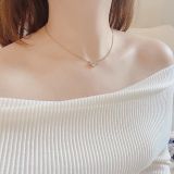  Lilia necklace Butterfly, White, Rose gold-tone plated 
