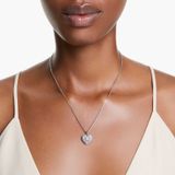  Hyperbola pendant Heart, White, Rhodium plated 
