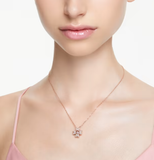 Dây chuyền Swarovski Idyllia cỏ bốn lá vàng hồng - Swarovski Idyllia pendant Clover, White, Rose gold-tone plated 