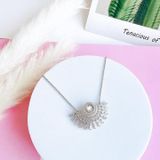  Dây chuyền Swarovski đá nhảy trắng hình quạt - Swarovski Sparkling Dance Dial Up Necklace 