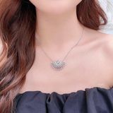  Dây chuyền Swarovski đá nhảy trắng hình quạt - Swarovski Sparkling Dance Dial Up Necklace 