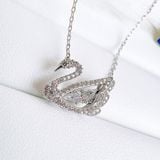  Dây chuyền thiên nga Swarovski đá nhảy trắng - Swarovski Dancing Swan necklace 