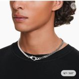  Dextera necklace Pavé, Crystal pearl, White, Rhodium plated 