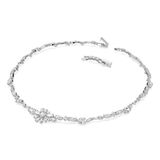  Dây chuyền Swarovski Gema trắng - Swarovski Gema necklace Mixed cuts, Flower, White, Rhodium plated 