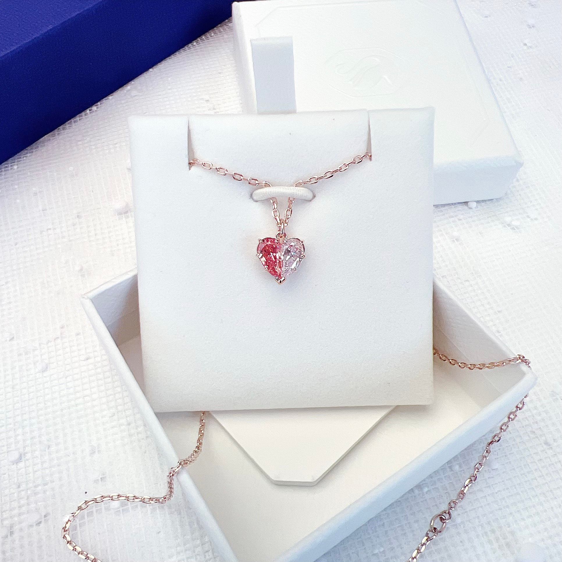  Gema 520 pendant Heart, Pink, Rose gold-tone plated 