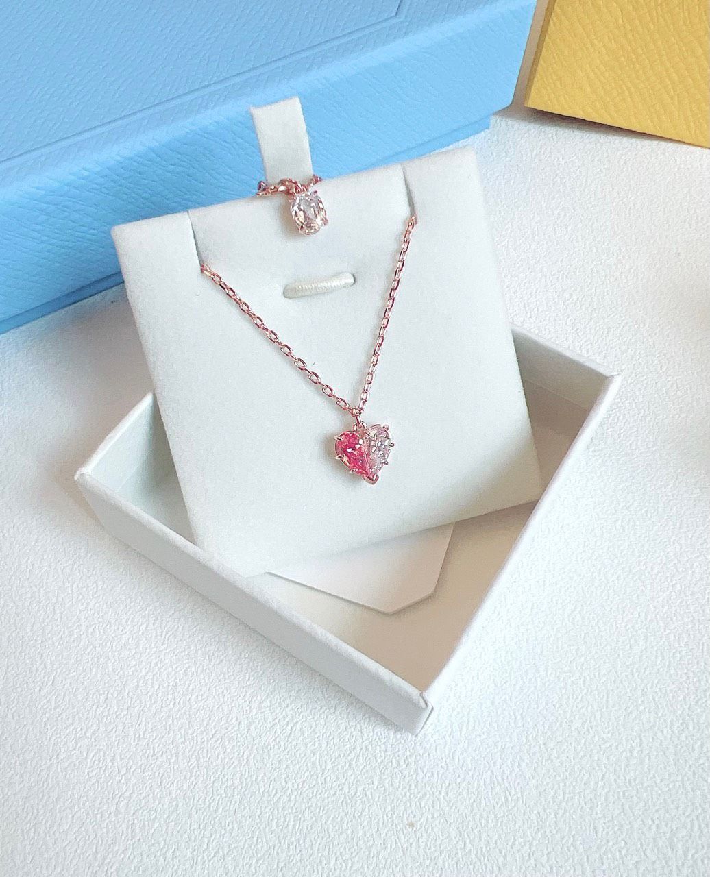  Gema 520 pendant Heart, Pink, Rose gold-tone plated 