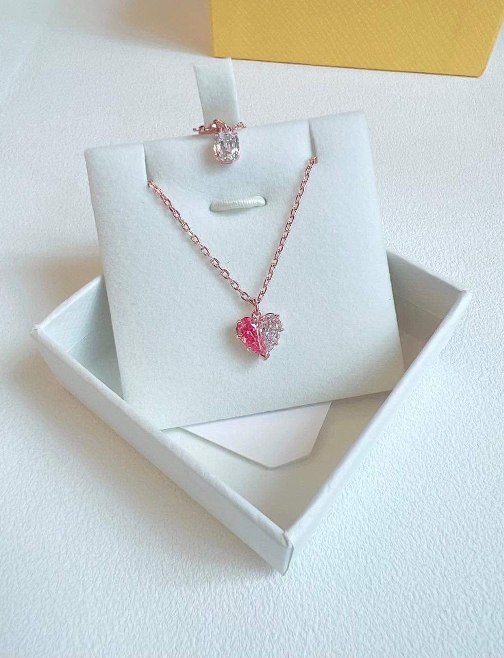  Gema 520 pendant Heart, Pink, Rose gold-tone plated 