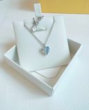  Gema 520 pendant Heart, Blue, Rhodium plated 