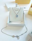  Gema 520 pendant Heart, Blue, Rhodium plated 