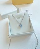  Gema 520 pendant Heart, Blue, Rhodium plated 