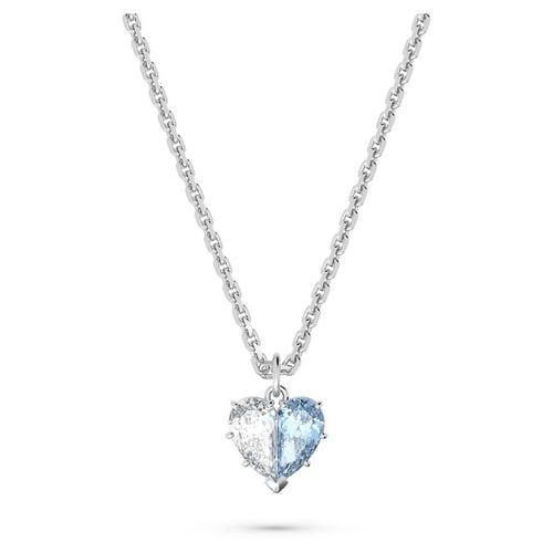  Gema 520 pendant Heart, Blue, Rhodium plated 