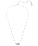  Hyperbola pendant Pavé, Infinity, White, Rhodium plated 