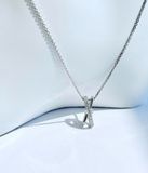  Hyperbola pendant Mixed cuts, Twist, White, Rhodium plated 
