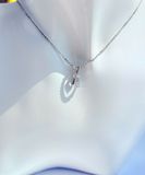  Hyperbola pendant Mixed cuts, Twist, White, Rhodium plated 