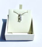  Hyperbola pendant Mixed cuts, Twist, White, Rhodium plated 