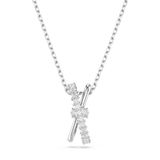  Hyperbola pendant Mixed cuts, Twist, White, Rhodium plated 