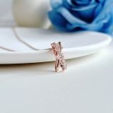  Hyperbola pendant Mixed cuts, Twist, White, Rose gold-tone plated 