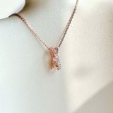  Hyperbola pendant Mixed cuts, Twist, White, Rose gold-tone plated 