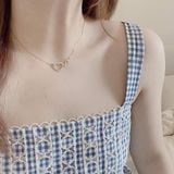  Dây chuyền Swarovski Infinity tim màu vàng hồng - Swarovski Infinity necklace Infinity and heart, White, Mixed metal finish 