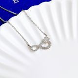  Dây chuyền Swarovski Infinity trắng - Swarovski Infinity necklace, White, Rhodium plated 