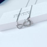  Dây chuyền Swarovski Infinity trắng - Swarovski Infinity necklace, White, Rhodium plated 
