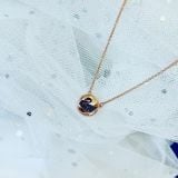  Dây chuyền Swarovski mặt khắc thiên nga - Swarovski Round Swan Design Pendant Necklace 