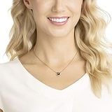  Dây chuyền Swarovski mặt khắc thiên nga - Swarovski Round Swan Design Pendant Necklace 