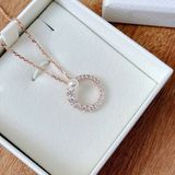 Matrix pendant Crystal pearl, Round cut, White, Rose gold-tone plated 